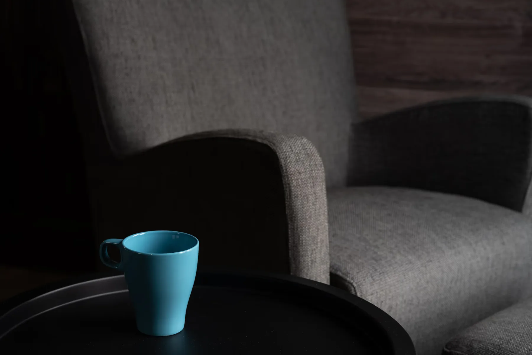 Room coffee and seating area