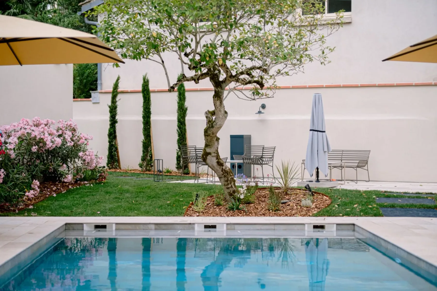 Hotel pool and garden