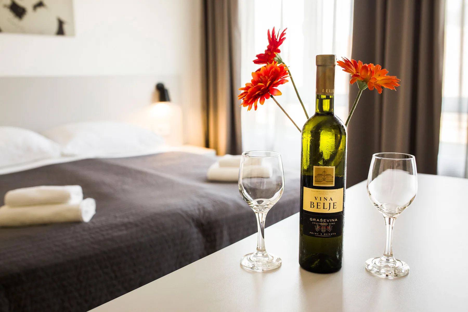 Vino y flores