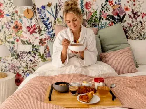 Breakfast served in bed