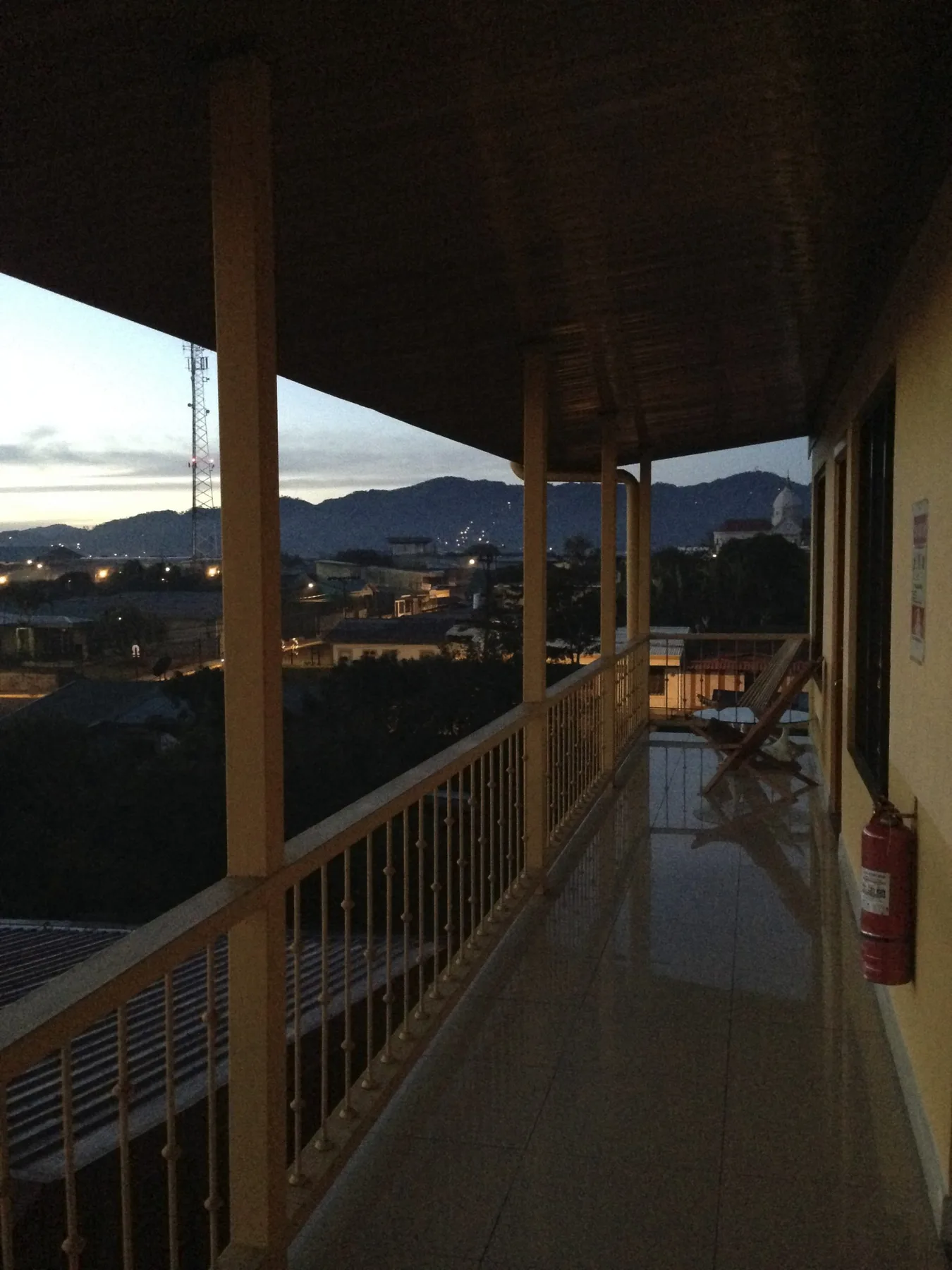 Hallway at sunrise