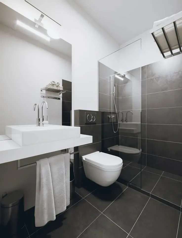 Private bathroom with shower
