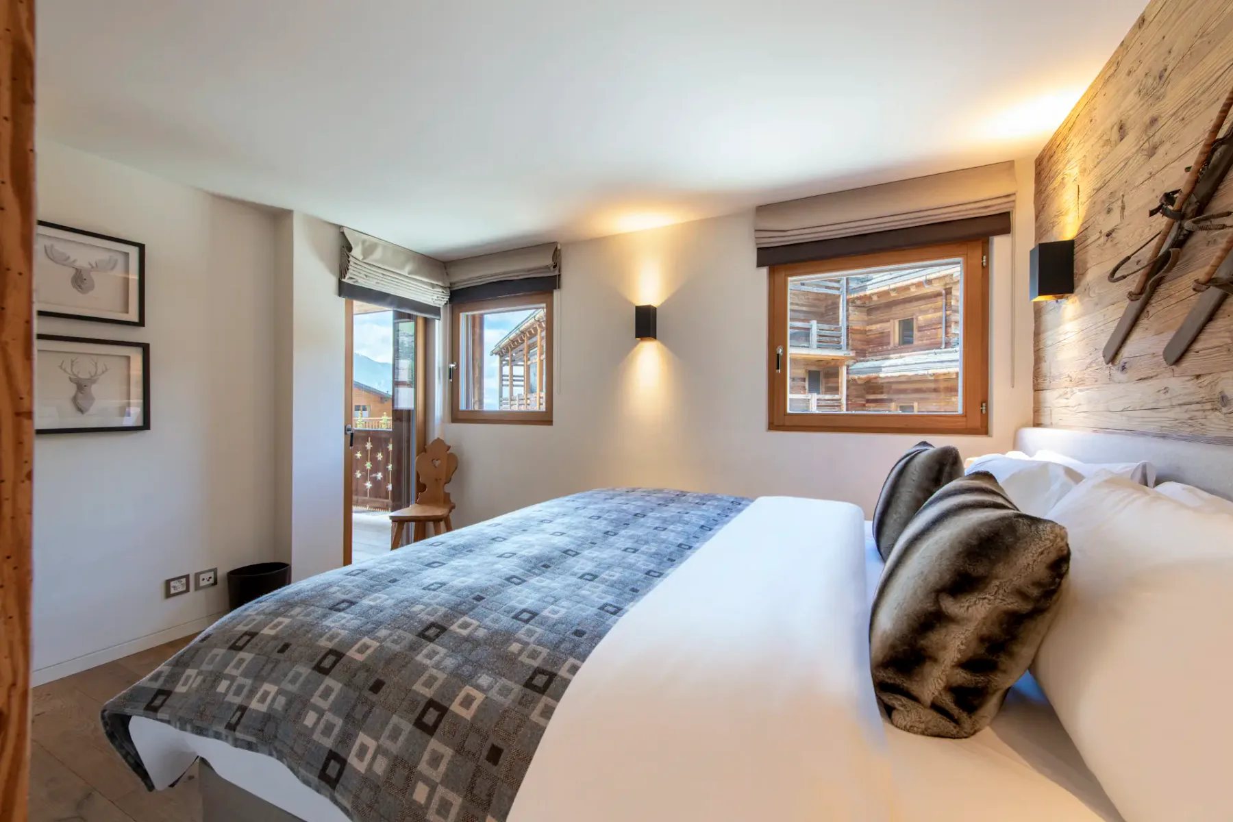 Baño de la suite principal con cama Emperor o dos camas individuales de Rosalp 4 Verbier