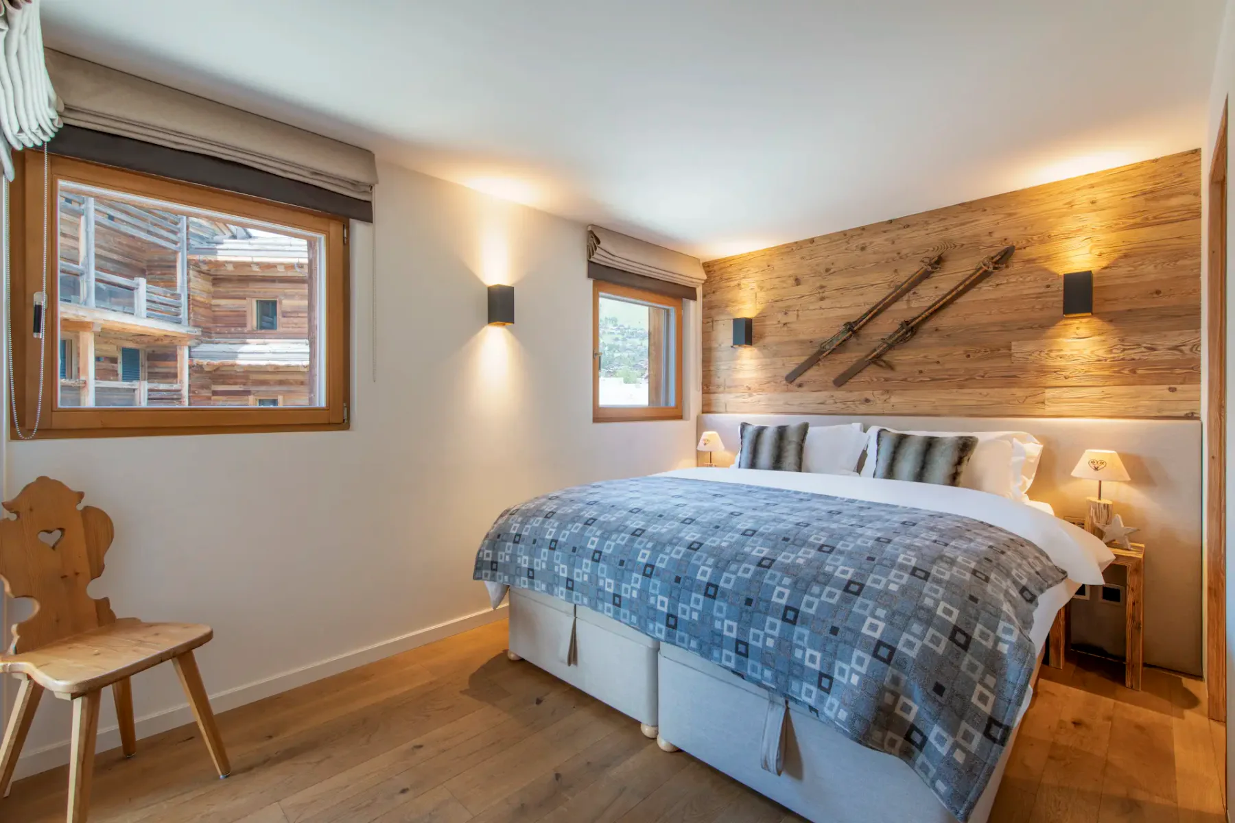 Baño de la suite principal con cama Emperor o dos camas individuales de Rosalp 4 Verbier