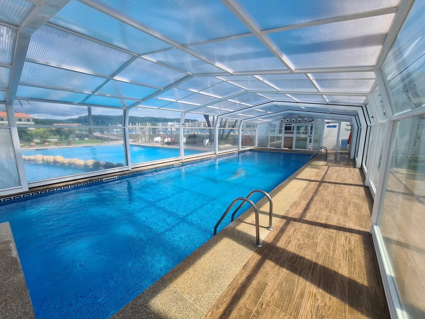 Covered heated outdoor pool