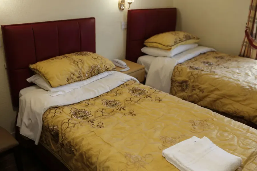 Un dormitorio en Barry House