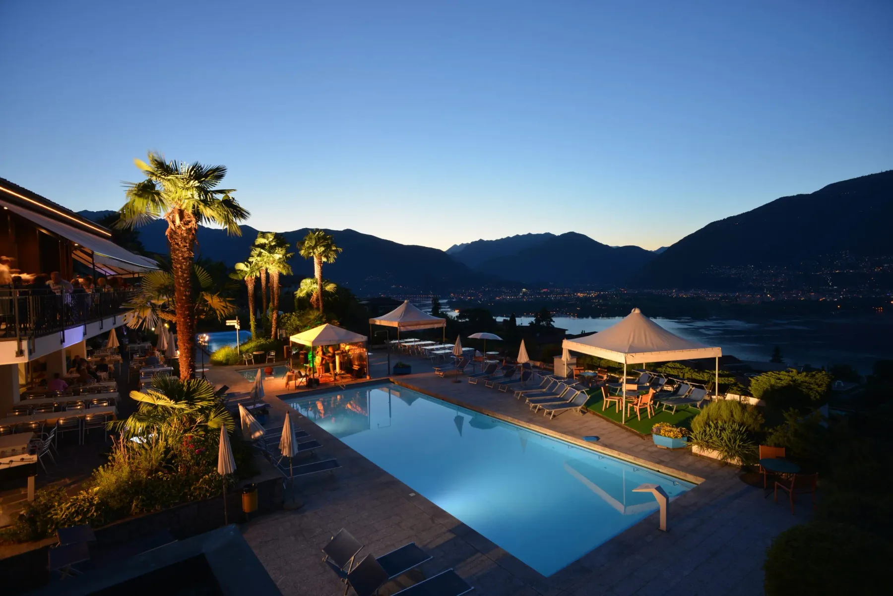 Hotel view at night