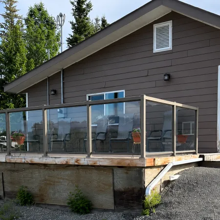 Back deck seating area