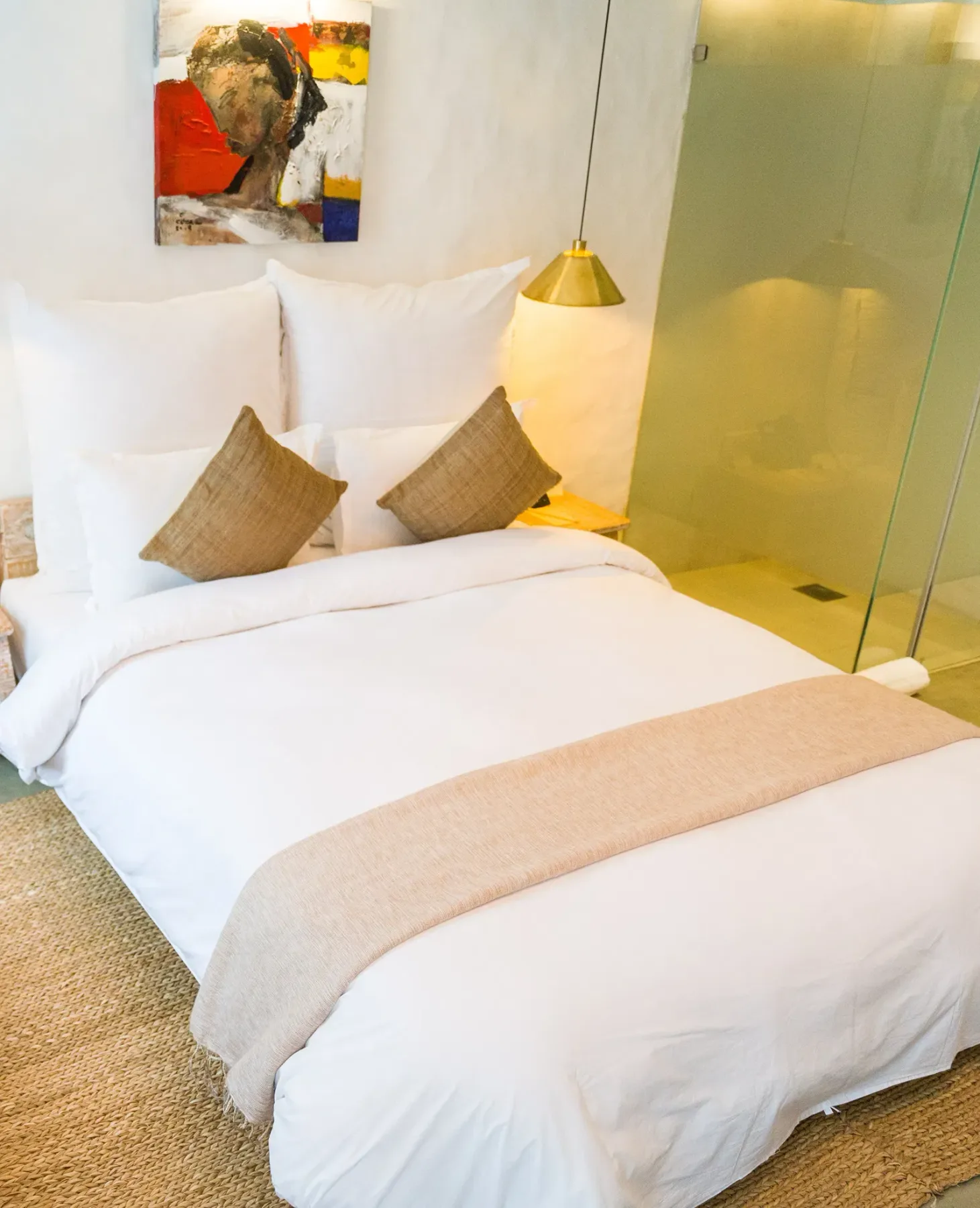 Loft room with a double bed and single bed.