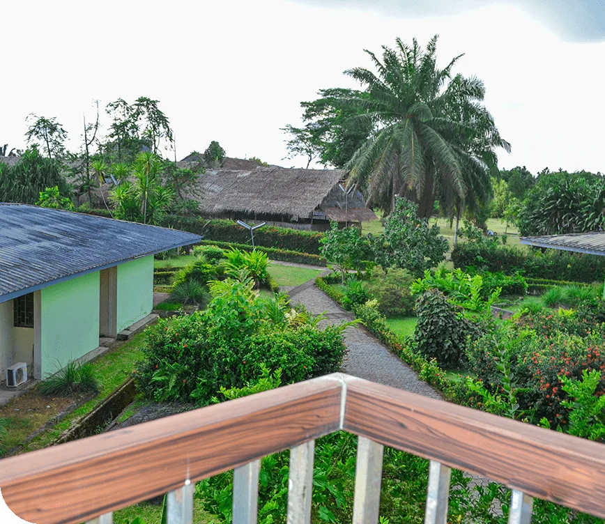 Framotel Kribi, vista al jardín