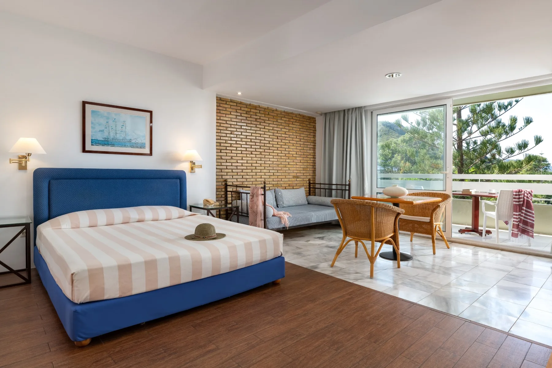 Bed setup in the Large Two-Room Apartment