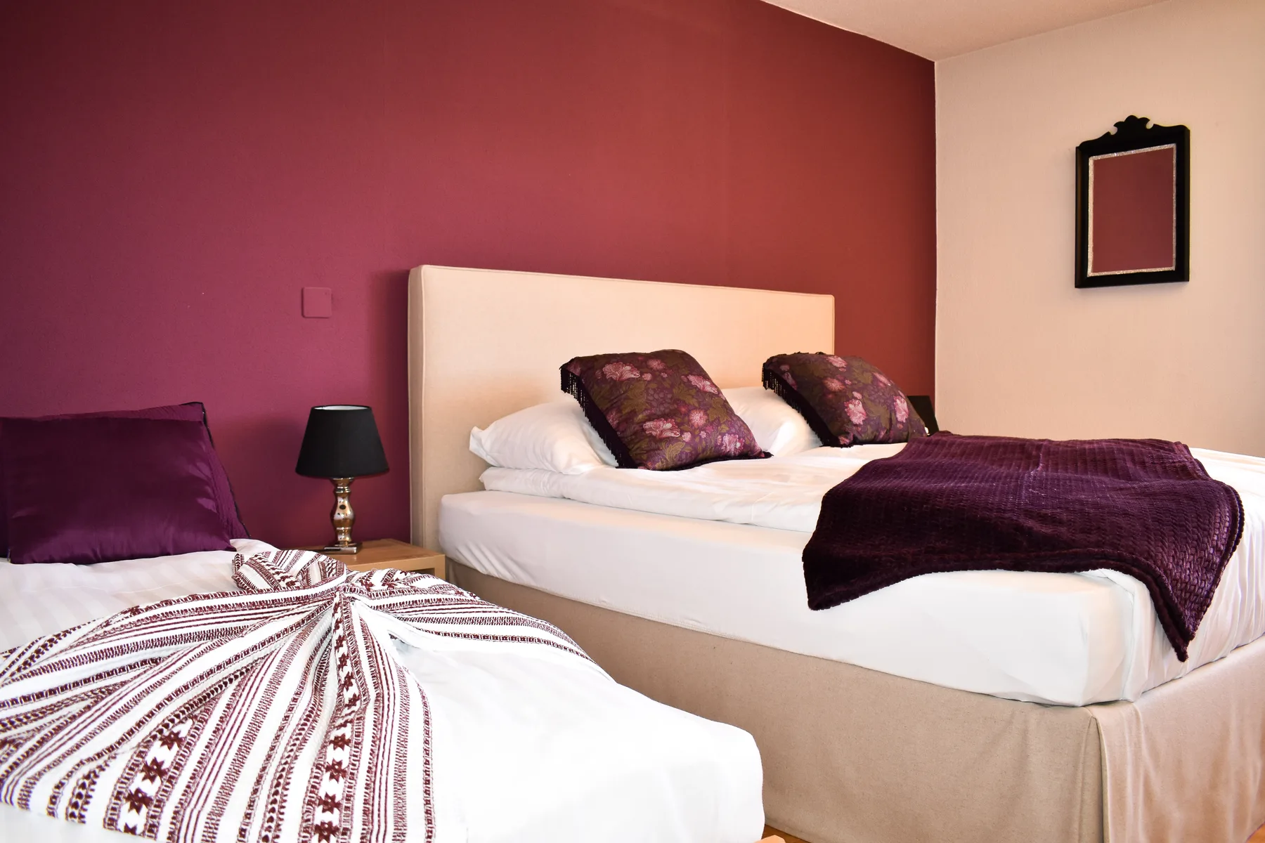 Habitación doble con una cama supletoria