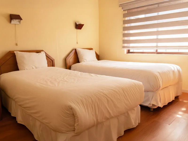 Duplex apartment with four single beds