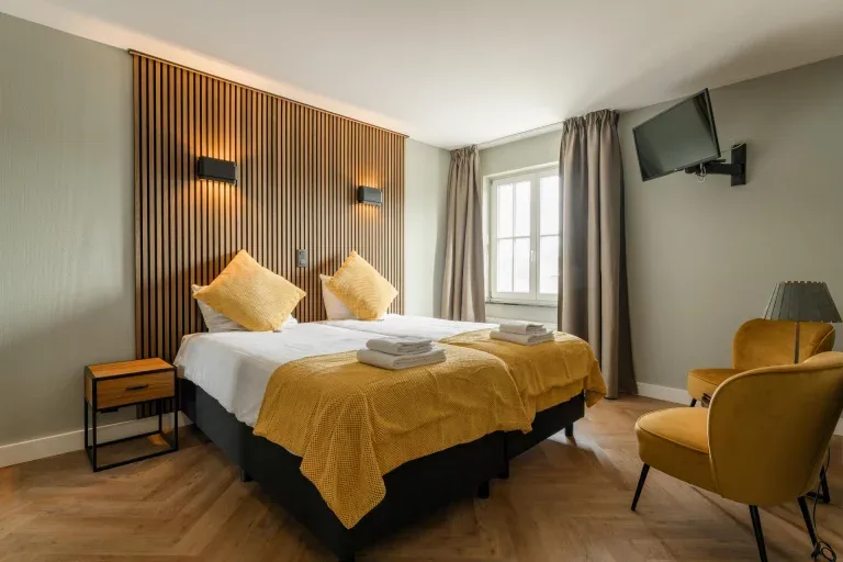 Hotel room with television