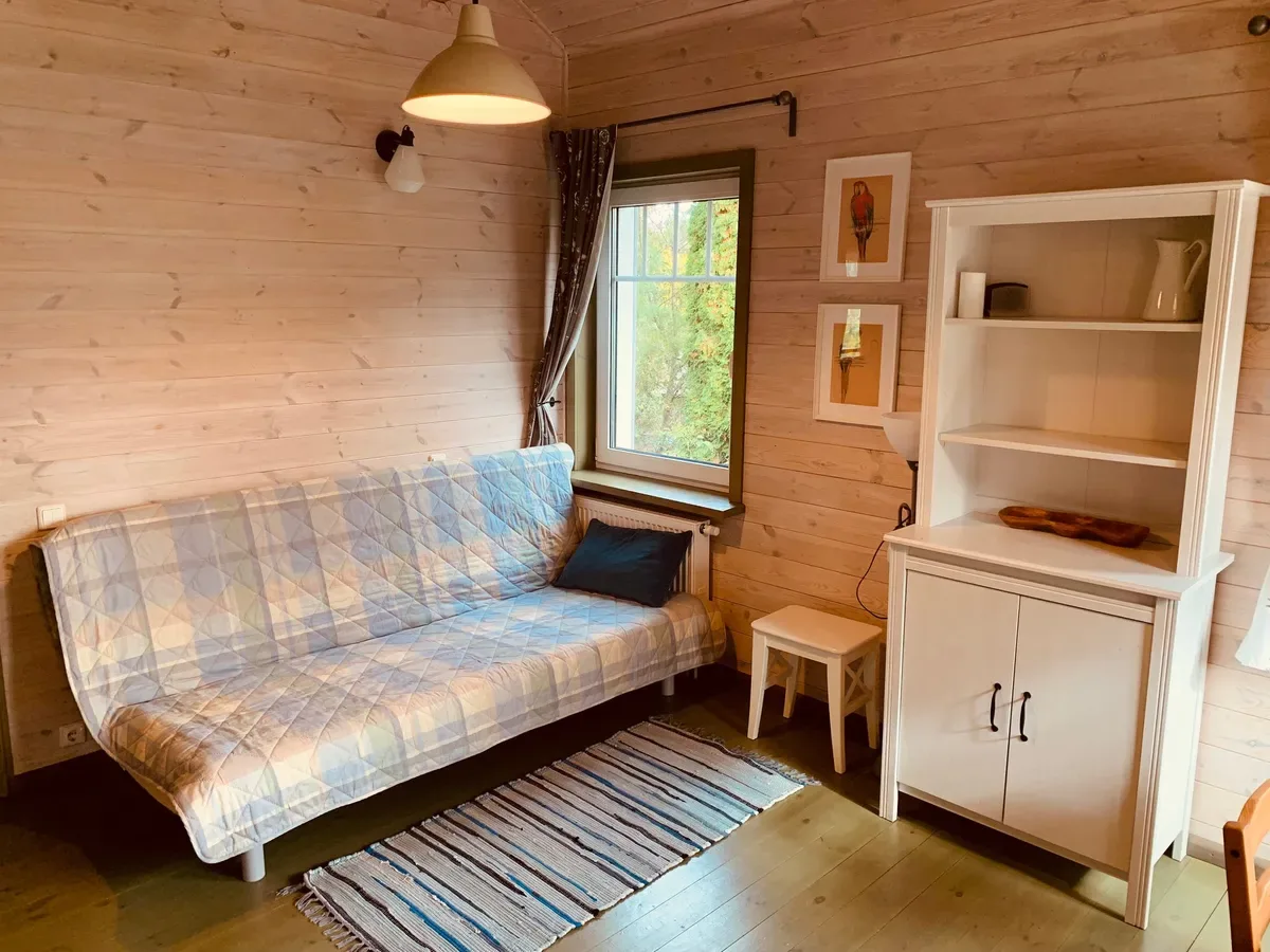 Sofá cama en la sala de estar del apartamento 3