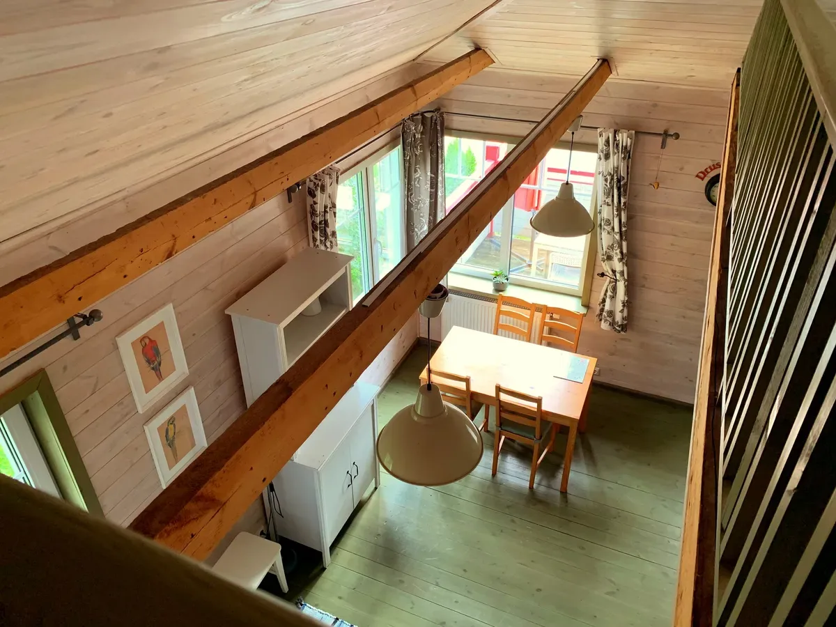 Vista de la sala de estar desde el ático del apartamento 3