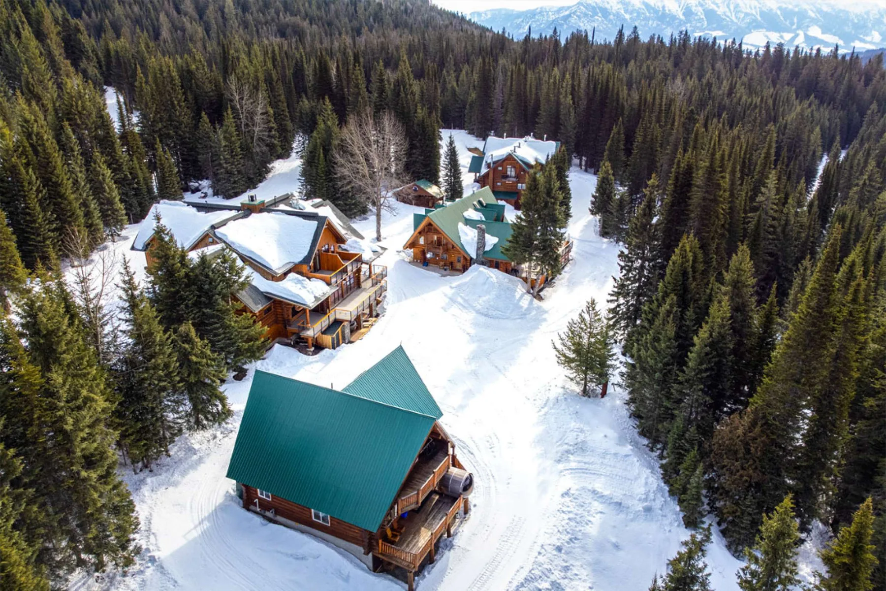 Aerial view of Island Lake Lodge