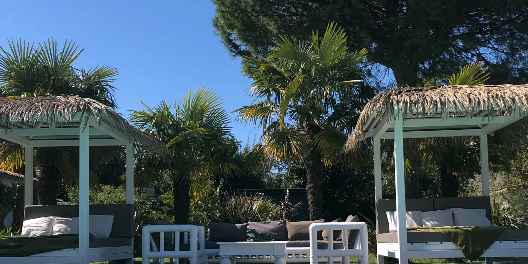 Poolside pavilions