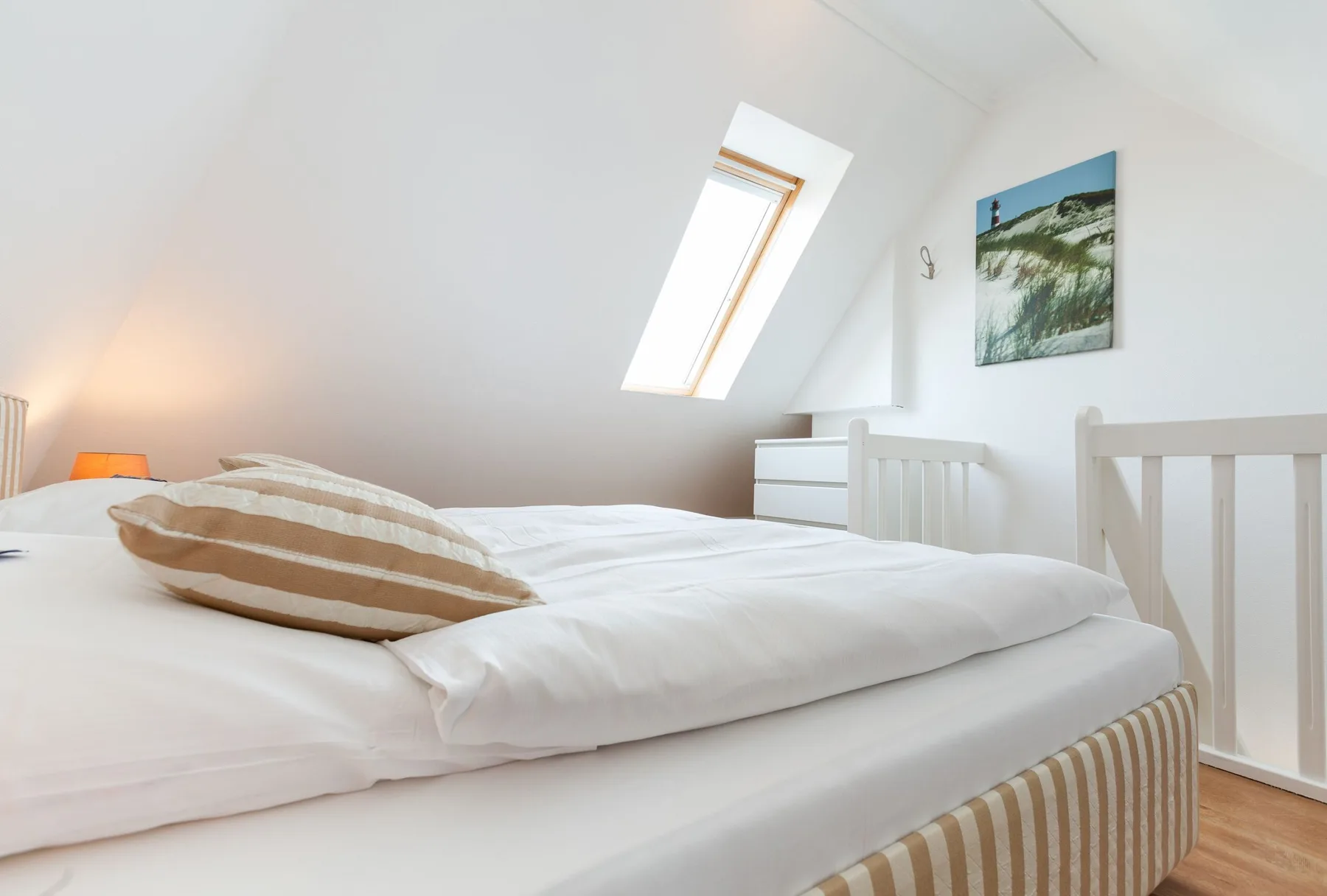 2-Raum-Appartement im OG und DG, ca. 43qm² Nutzfläche für bis zu 2 Personen.