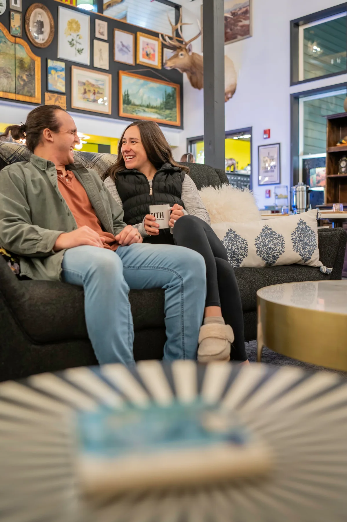 Couple in the Edith lobby