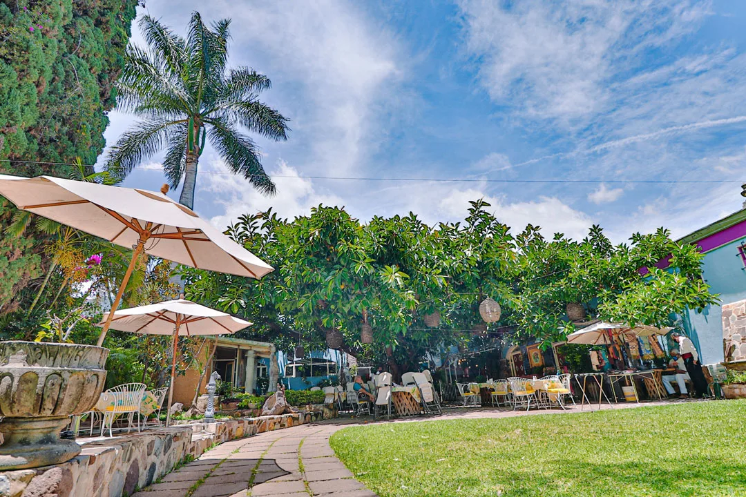 Restaurant and lake view