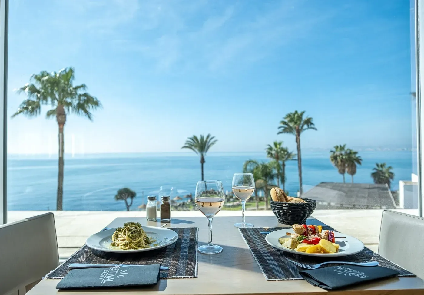 Dining by the sea