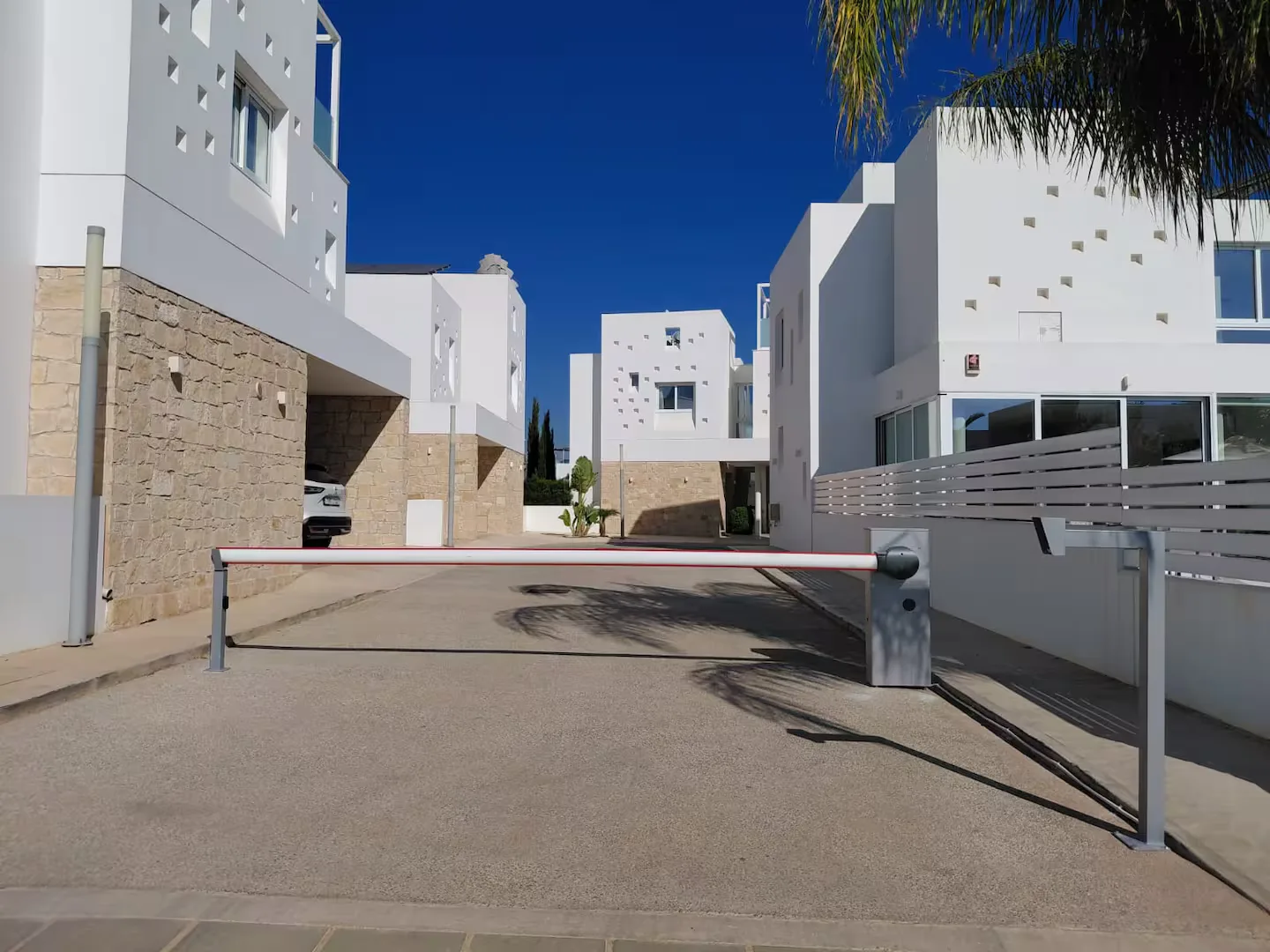 Private gated entrance to Blue Island Villa