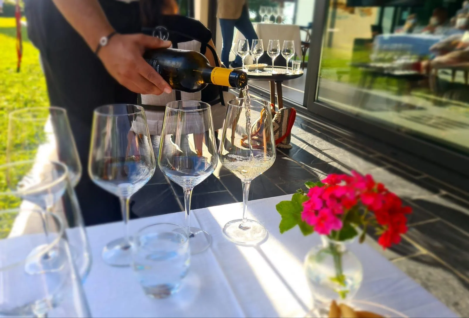 Hotel wine-tasting and guest moments