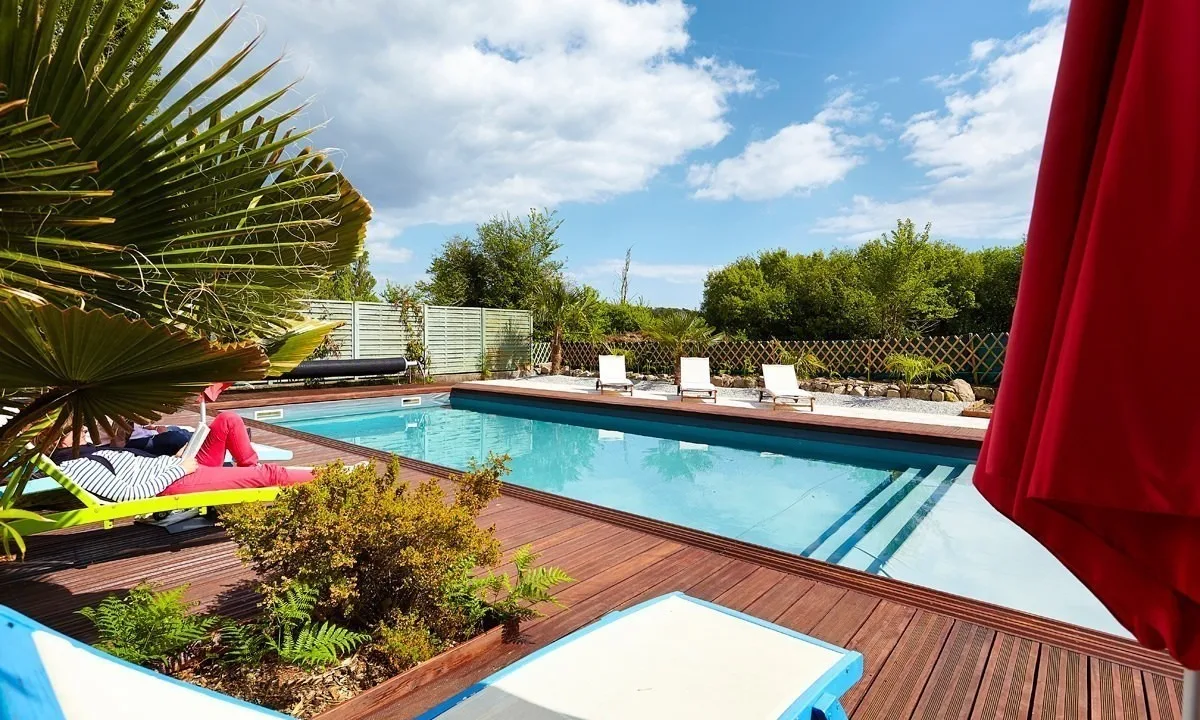 Heated outdoor pool