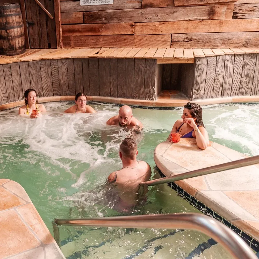 Hotel pool and hot tub