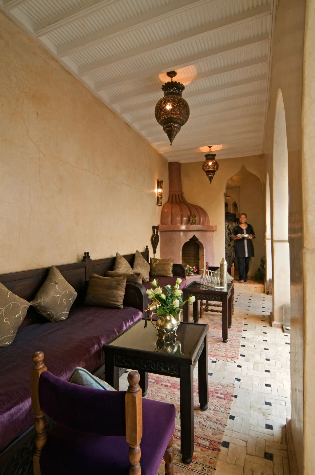 Traditional Moroccan sitting area