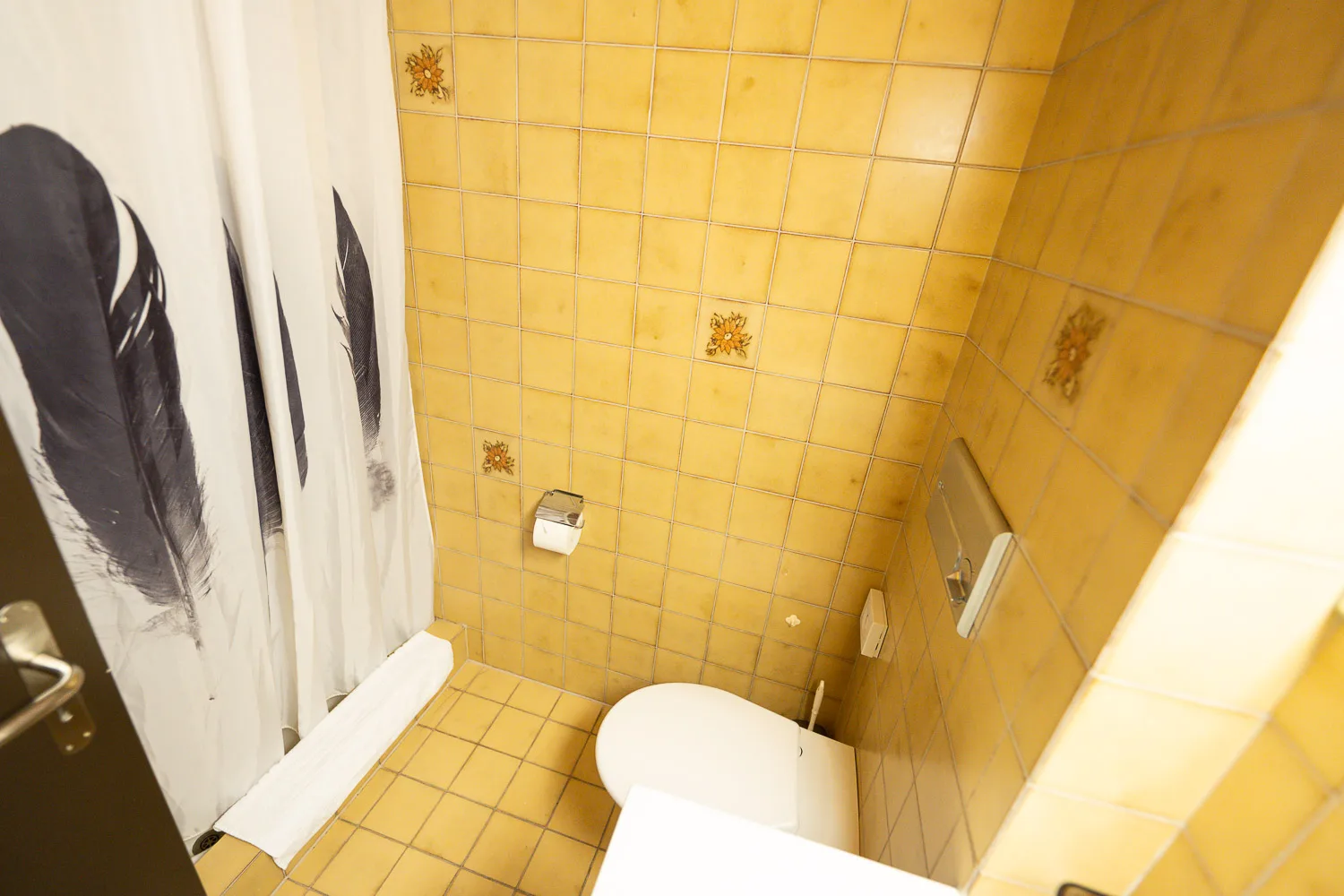 Double-room toilet and shower
