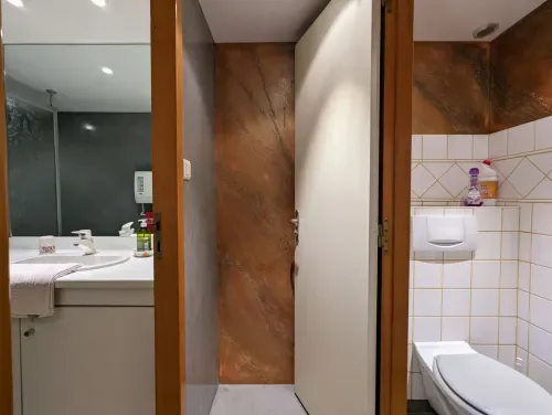 Baño de la habitación Bergeronnette.
