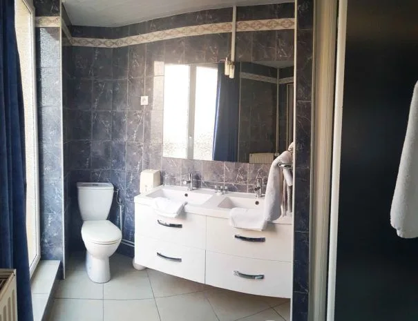 Family-room bathroom