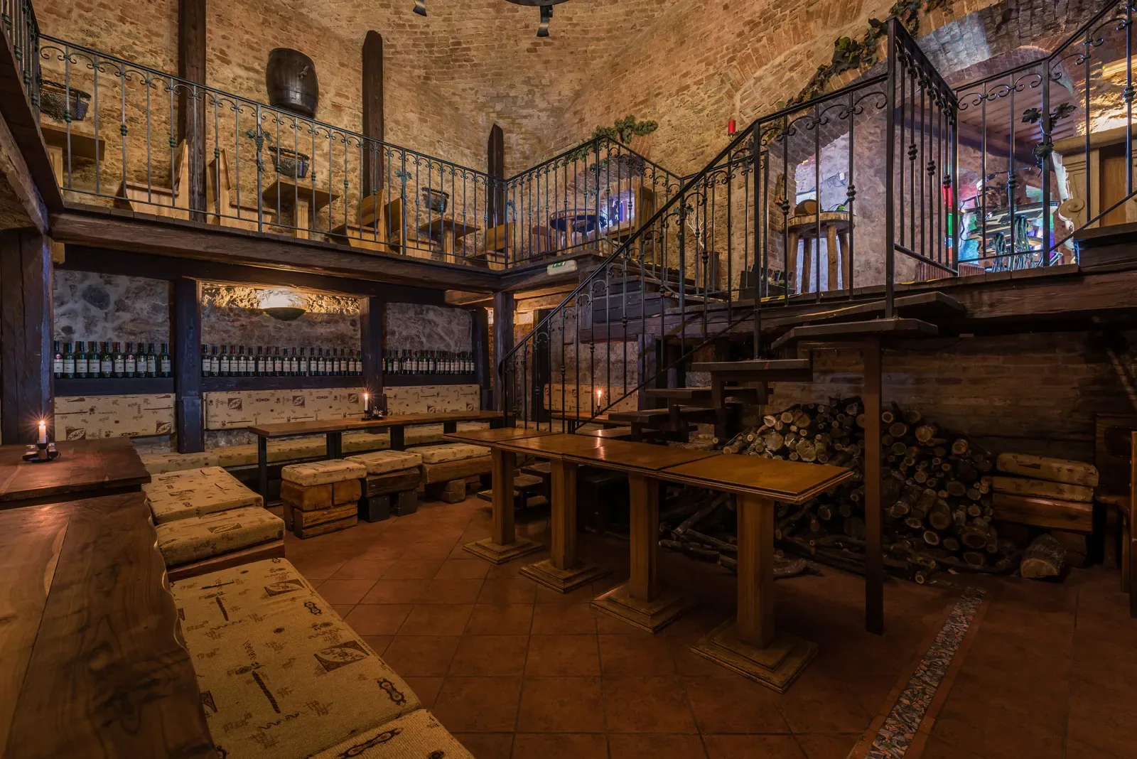 Wine tasting in the historic cellar