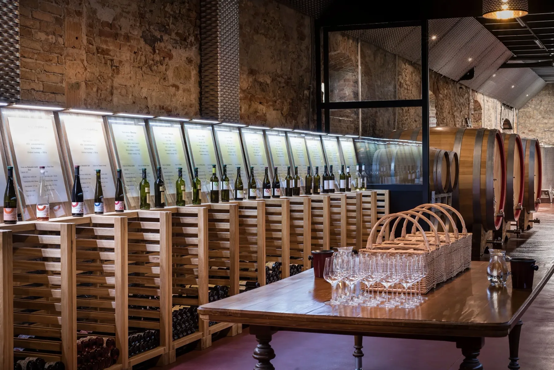 Chateau wine production room