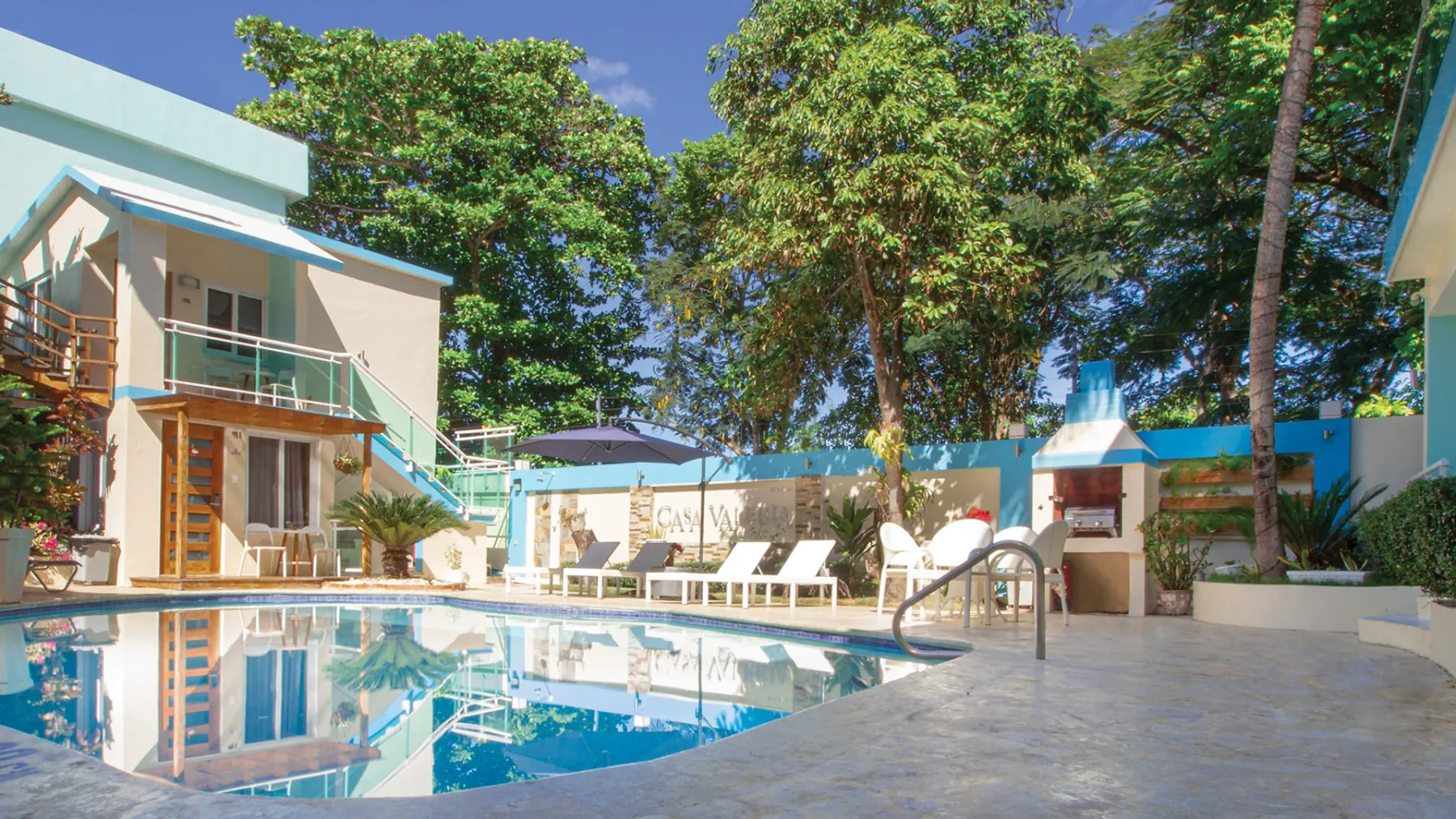 Pool area at Casa Valeria Boutique Hotel