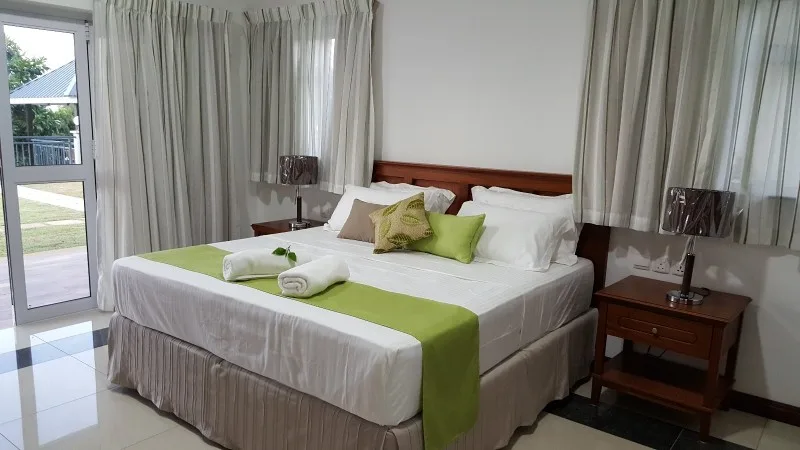Bed at Bambous River Lodge