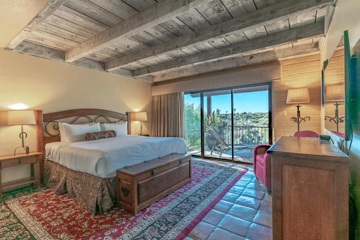 Guest-room bedroom at Hacienda del Sol Guest Ranch Resort