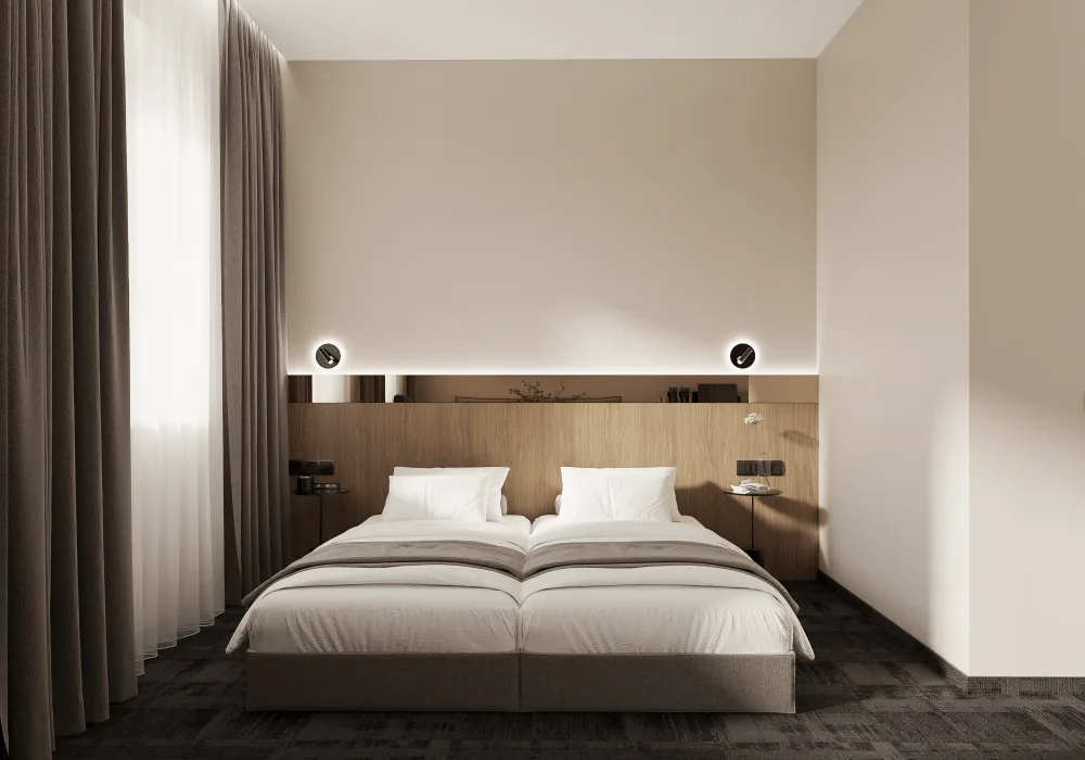 Habitación doble recién amueblada