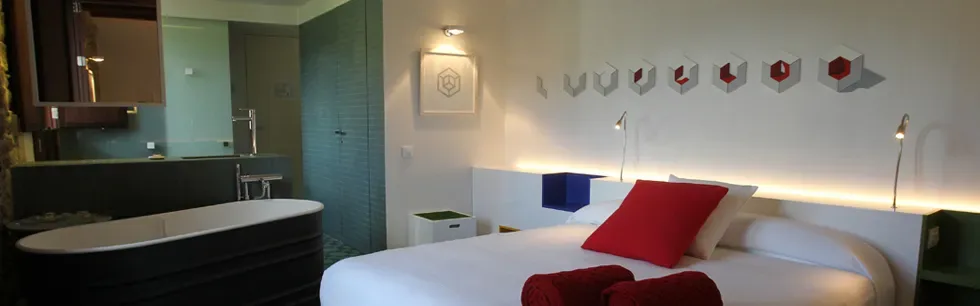 Interior de una habitación de Casa Fumanal