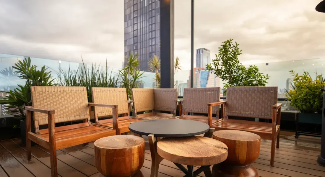 Rooftop lounge