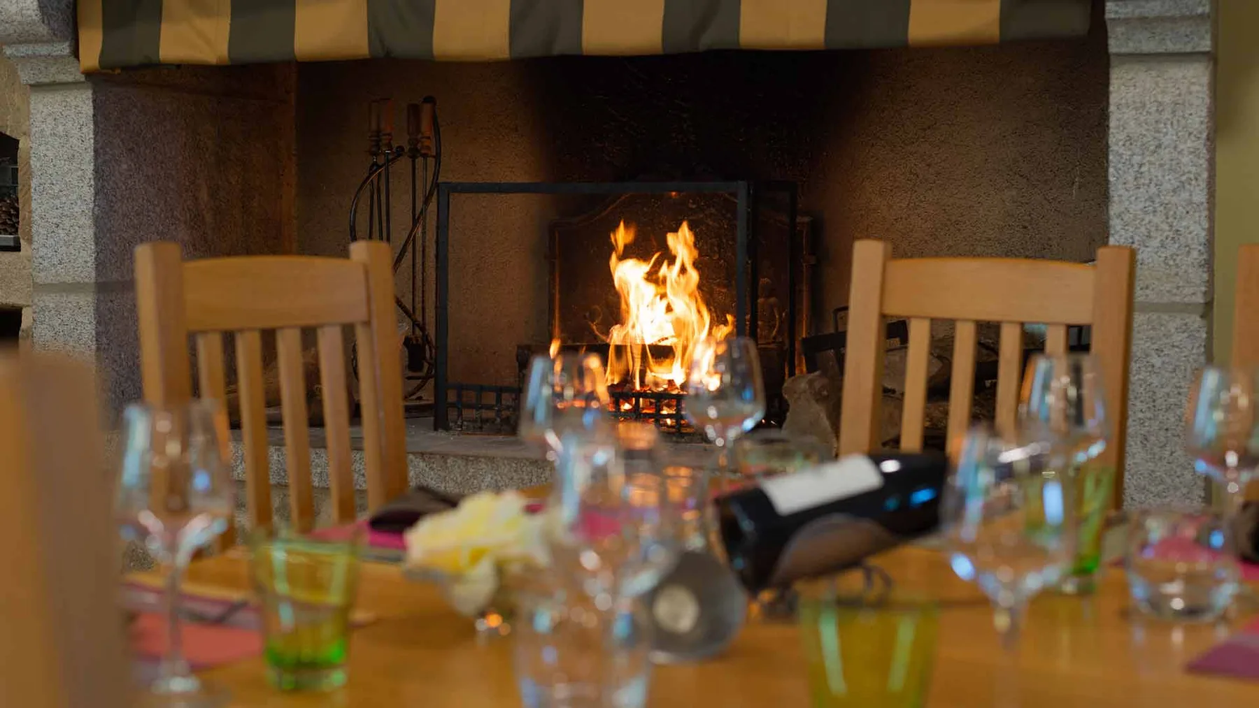 Restaurant fireplace