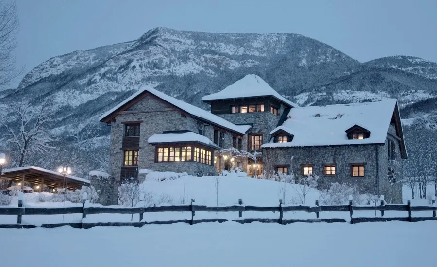 Winter sunset at Hotel Selba d’Ansils