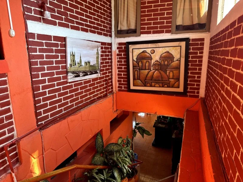 Stairs to guest rooms