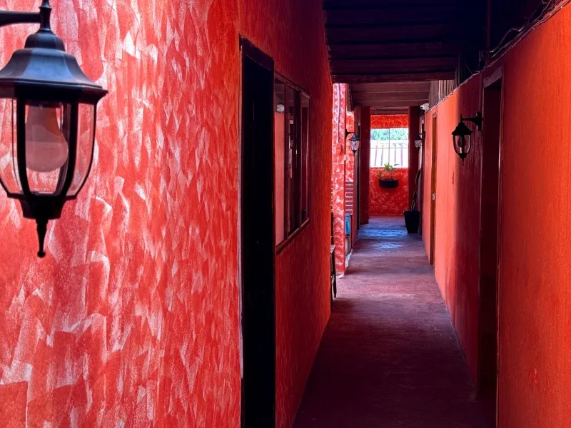 Hallway to guest rooms