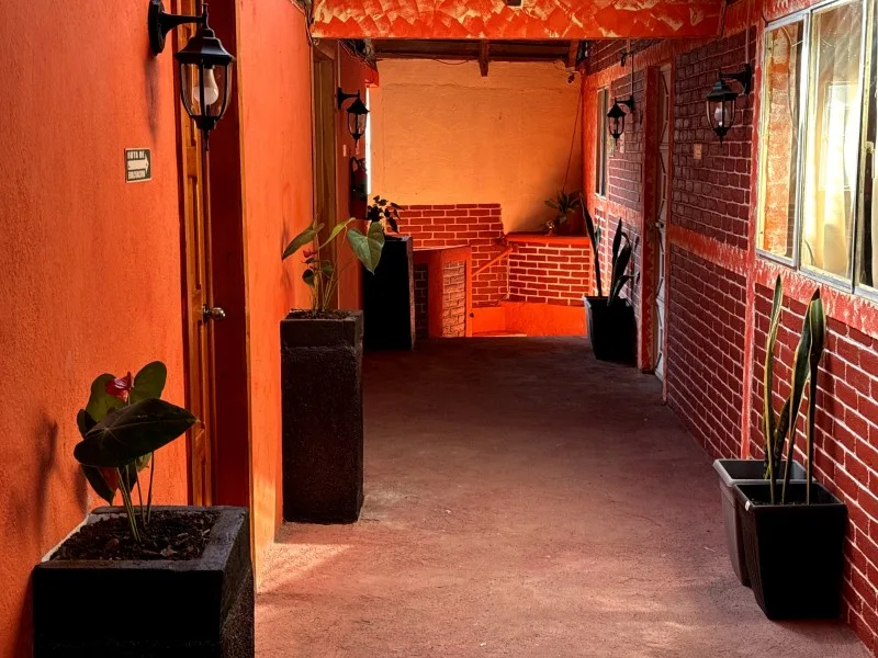 Hallway to guest rooms