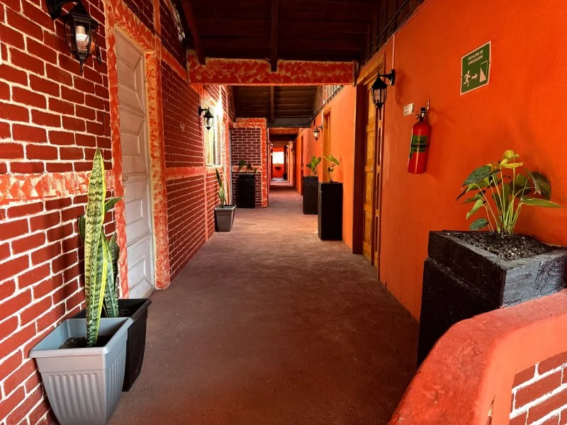 Hallway to guest rooms
