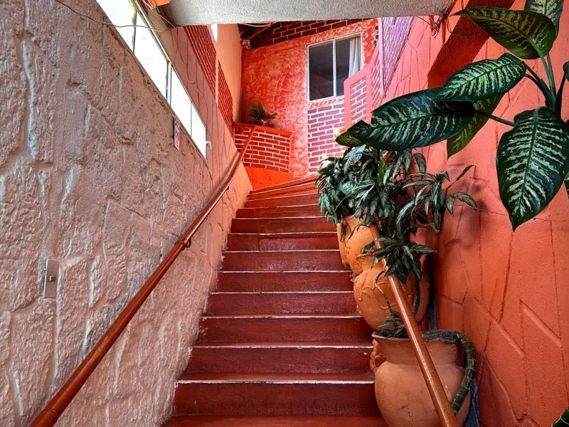 Stairs to guest rooms