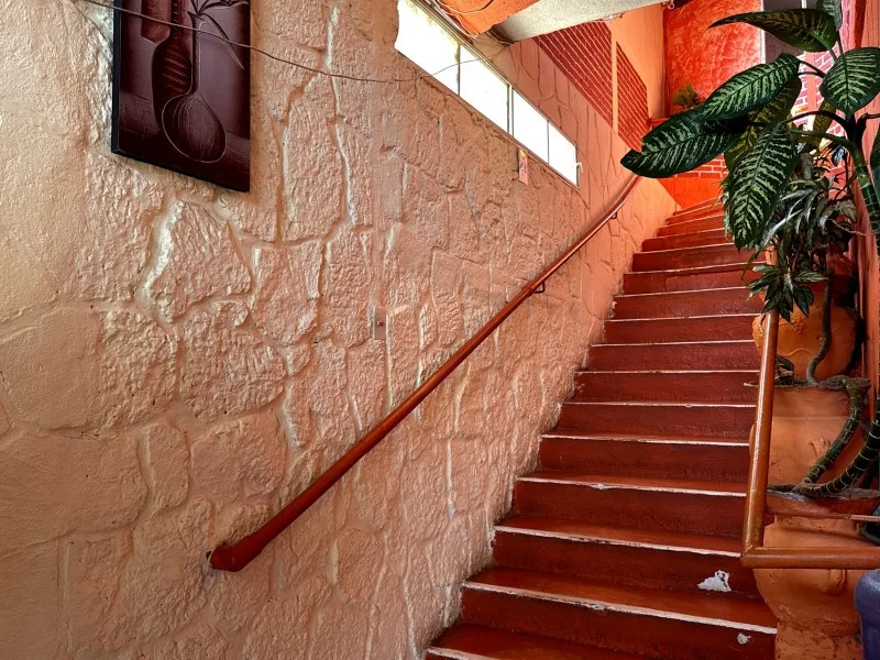 Stairs to guest rooms